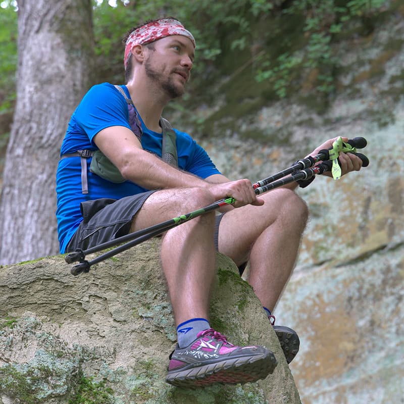 杖 登山の杖 超軽量カーボン折りたたみ登山杖