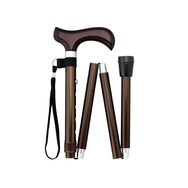 杖 ウォーキングの杖 折りたたみ式高級木製グリップ杖