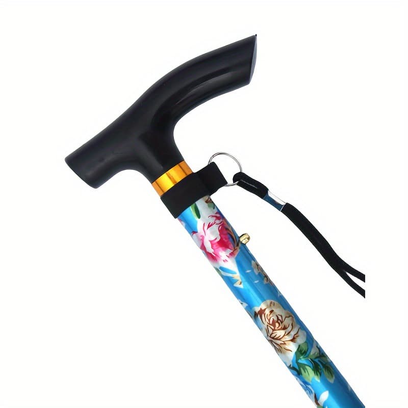 杖 花模様折りたたみ式支援杖