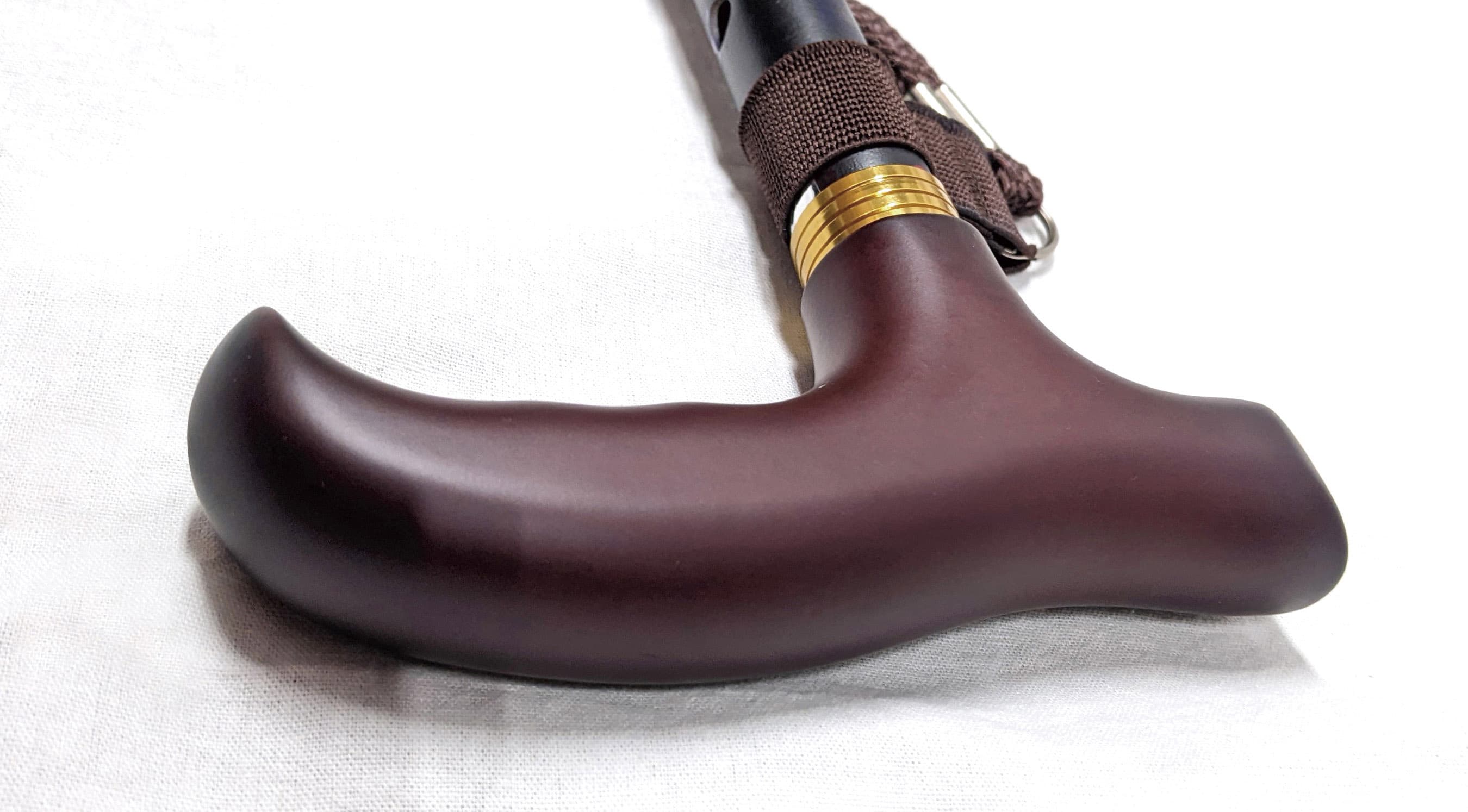 杖　天然木製握り手　五段折りたたみ花柄ウォーキングの杖