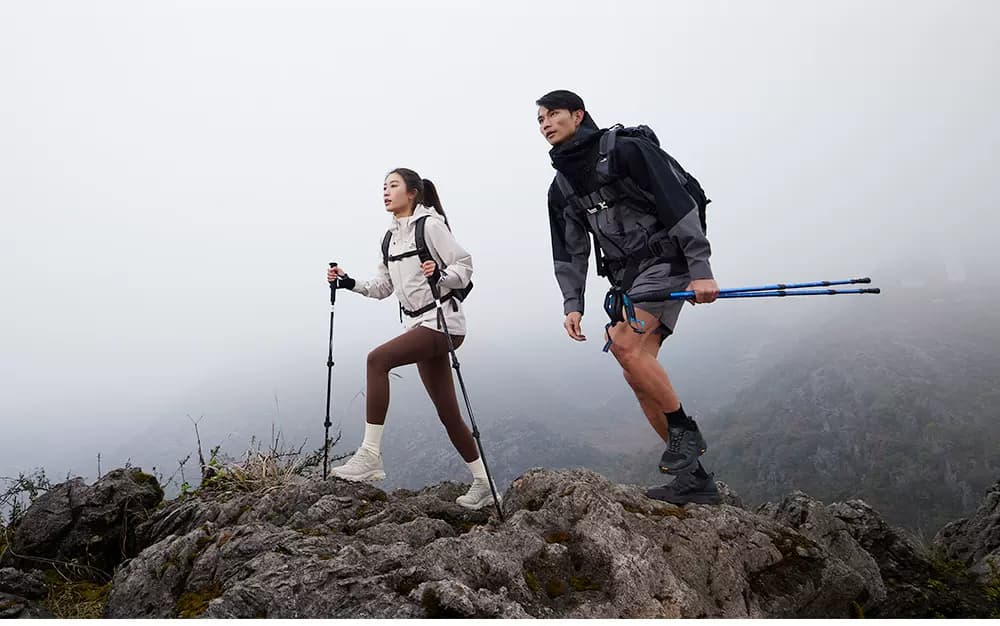 杖 登山の杖 軽量カーボン登山杖 エアウォーカー