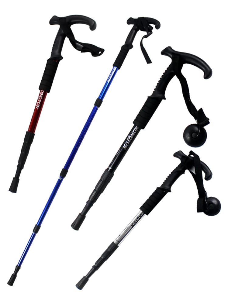 杖 登山の杖 多機能アウトドア軽量伸縮杖