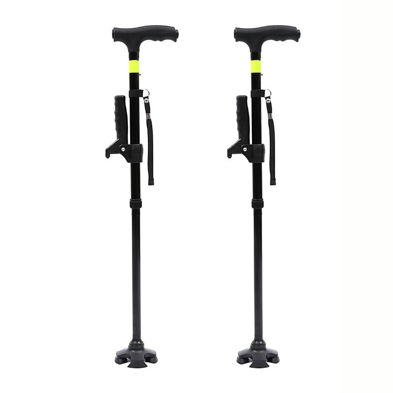 杖 折りたたみ式自立型四点支持歩行補助杖