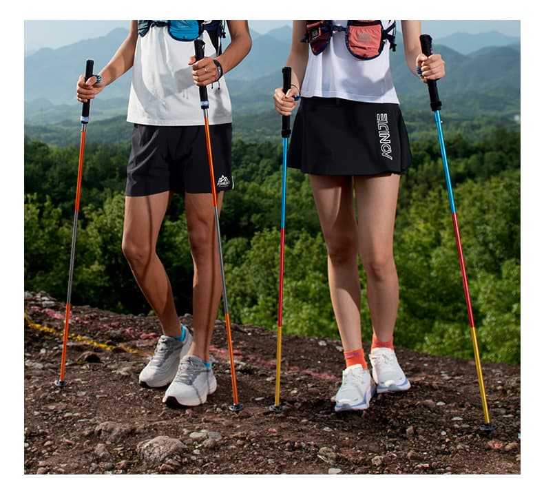 杖 軽量折りたたみトレッキング杖