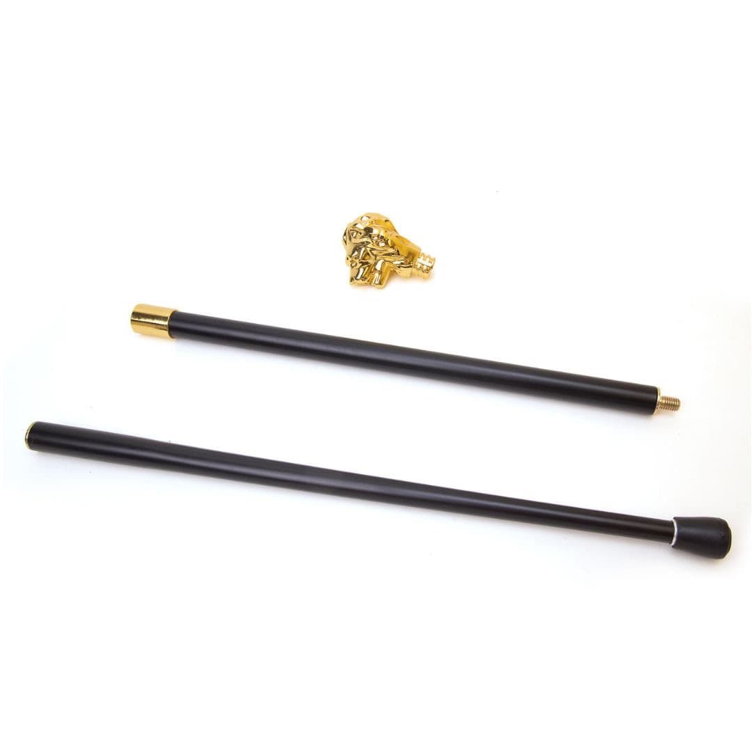 黄金ライオンヘッド杖 高級装飾ステッキ