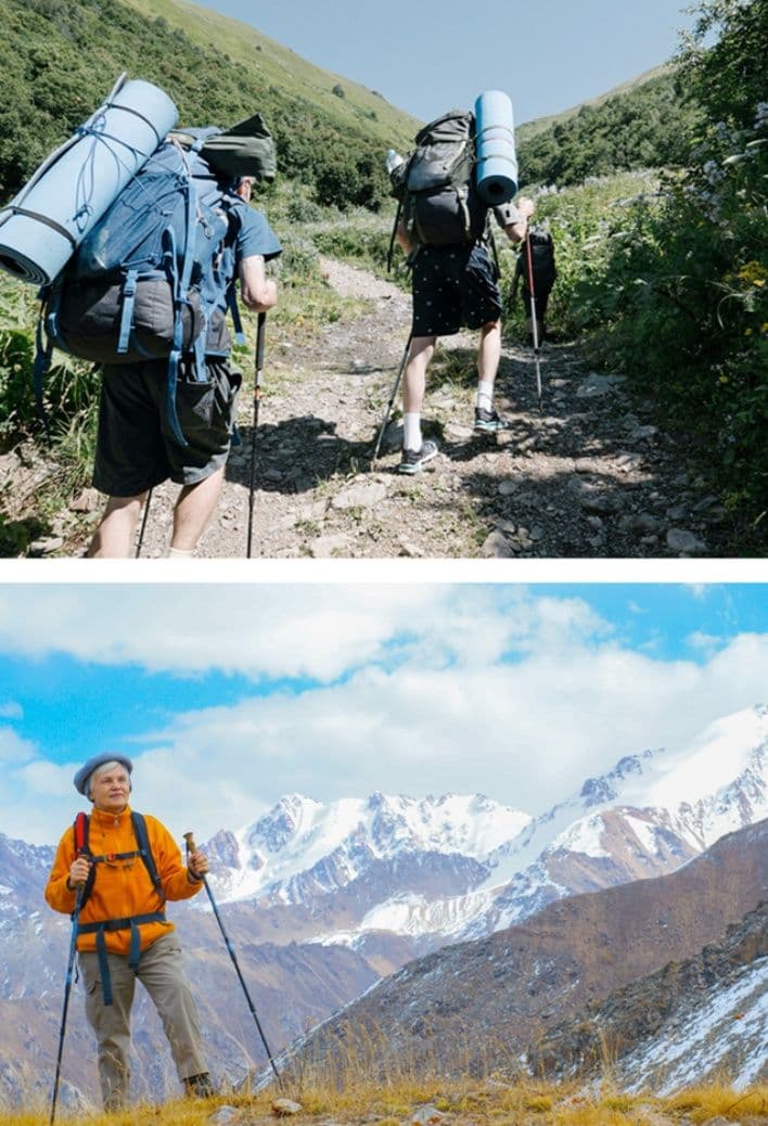杖 登山の杖 軽量アルミ伸縮トレッキングステッキ