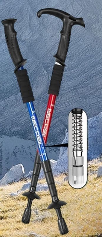 杖 登山の杖 軽量伸縮式アルミ登山杖