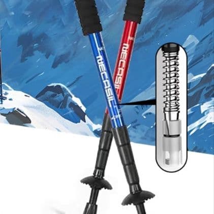 杖 多機能伸縮アルミ登山杖