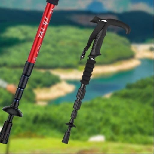 杖 多機能伸縮アルミ登山杖