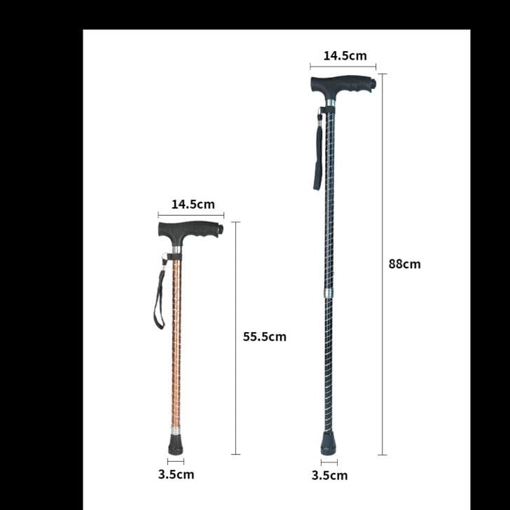 杖 アルミ製ウォーキングの杖 10段伸縮 滑り止め付き 登山用杖
